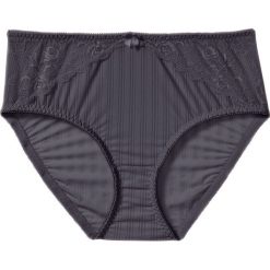 Figi maxi bonprix antracytowy. Szare figi damskie bonprix, bez wzorów, z koronki. Za 34.99 zł.