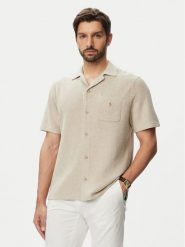 Polo Ralph Lauren Koszula 710P04442502 Beżowy Regular Fit. Brązowe koszule męskie Polo Ralph Lauren, m, bez wzorów, z bawełny, bez kołnierzyka, bez ramiączek. Za 989.99 zł.