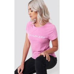Calvin Klein T-shirt Institutional Logo Slim Fit - Pink. T-shirty damskie marki Calvin Klein. Za 121.95 zł.