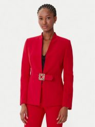 Rinascimento Marynarka CFC0126208003 Czerwony Slim Fit. Czerwone żakiety damskie Rinascimento, xl, bez wzorów, z syntetyku. Za 709.99 zł.