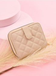 Portfel - kremowy. Białe portfele damskie Sinsay, bez wzorów, z materiału. Za 25.99 zł.