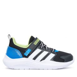 Sneakersy adidas. Czarne trampki i tenisówki chłopięce Adidas, bez wzorów, bez zapięcia. Za 259.99 zł.