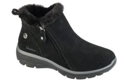 Buty zimowe damskie, Easy Going - High Zip 2. Czarne obuwie sportowe damskie Skechers, na zimę, przed kolano, trekkingowe. Za 399.99 zł.