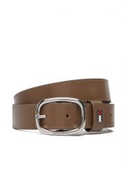 Tommy Jeans Pasek Tjw Oval 3.0 AW0AW15836 Brązowy. Brązowe paski damskie Tommy Jeans, bez wzorów, z jeansu. Za 169.99 zł.