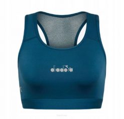 Stanik tenisowy Diadora Medium Bra. Niebieskie biustonosze Diadora, bez wzorów, z elastanu. Za 110.99 zł.