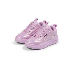 Buty sportowe damskie Fila Superbubble. Czerwone obuwie sportowe damskie Fila, bez wzorów, z materiału. Za 299.00 zł.