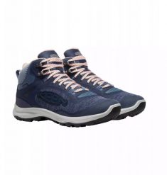 Buty turystyczne damskie Keen Terradora Flex Mid WP - vintage indigo/peachy keen. Niebieskie trekkingi damskie Keen. Za 562.52 zł.