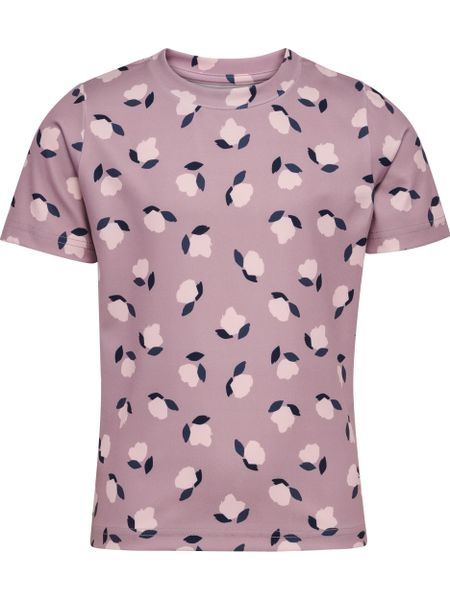 Koszulka dla dziewczynki Hummel Fitted Aop. Niebieskie t-shirty i topy dla dziewczynek Hummel, bez wzorów, z jersey, bez ramiączek. Za 126.76 zł.