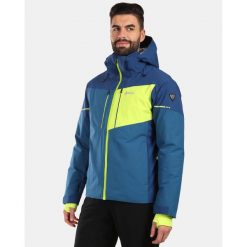 Męska kurtka narciarska Kilpi TONNSI-M. Niebieskie kurtki snowboardowe męskie Kilpi, m, bez wzorów, bez kaptura, narciarskie. Za 731.89 zł.