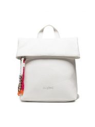 Desigual Plecak 22SAKP08 Biały. Białe plecaki damskie Desigual, bez wzorów, ze skóry. Za 189.99 zł.