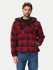 Guess Jeans Kurtka przejściowa M6BL81 W5760 Czerwony Regular Fit. Czerwone kurtki męskie Guess Jeans, l, z aplikacjami, z jeansu, bez kaptura. Za 594.99 zł.
