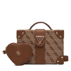 Torebka Guess. Brązowe torebki do ręki damskie Guess, z aplikacjami, klasyczne, bez dodatków. Za 349.99 zł.