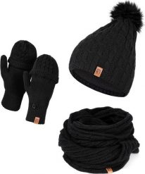 HEYO Damski zestaw zimowy czapka komin rękawiczki HZ0009 HEYO. Czapki i kapelusze damskie HEYO, na zimę, bez wzorów. Za 69.00 zł.