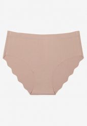 Beżowe Majtki Figi z Geometrycznym Wzorem Lilivoria. Brązowe figi damskie Born2be, l, bez wzorów, z jeansu. Za 4.99 zł.