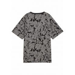 Damska koszulka ESS NATURE 2.0 Relaxed AOP PUMA Black. Czarne koszulki sportowe damskie Puma, l, bez wzorów, z gumy, sportowe, bez kołnierzyka. W wyprzedaży za 79.00 zł.