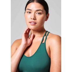 Koszulka Casal V-Neck Racerback Sportowa Damska Oddychająca do Jogi. Zielone koszulki sportowe damskie Casall, bez wzorów, bez kołnierzyka, bez ramiączek, na jogę i pilates. Za 159.00 zł.