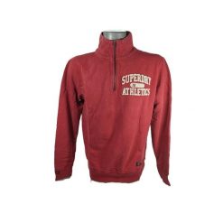 Sweter 1/2 zip Superdry Vintage Athletic. Czerwone swetry przez głowę męskie Superdry., m, bez wzorów, bez kołnierzyka. W wyprzedaży za 240.00 zł.