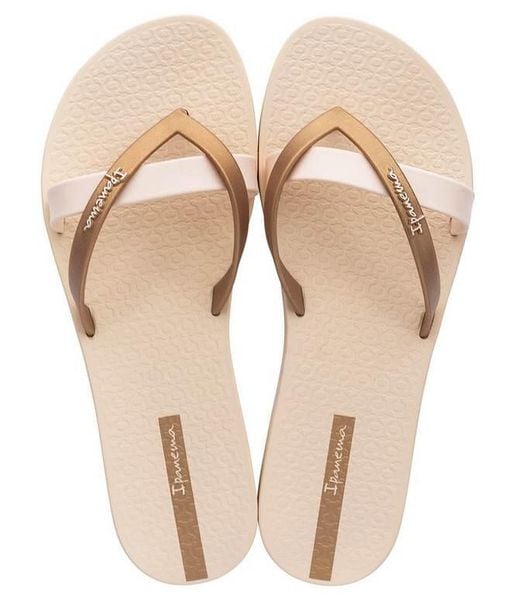 Japonki damskie Ipanema 81805AT158. Brązowe klapki damskie Ipanema, bez wzorów, z materiału, sportowe, bez obcasa. Za 66.75 zł.