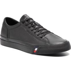 Sneakersy TOMMY HILFIGER - Corporate Leather Sneaker FM0FM02089 Black 990. Półbuty na co dzień męskie marki Tommy Hilfiger. Za 449.00 zł.