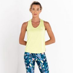 Koszulka sportowa damska Modernize II bez rękawów. Zielone koszulki sportowe damskie Dare 2b, m, bez wzorów, bez kołnierzyka, bez ramiączek. W wyprzedaży za 65.15 zł.