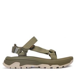 Sandały Teva. Zielone obuwie sportowe damskie Teva, bez wzorów, bez obcasa, bez zapięcia. Za 379.99 zł.