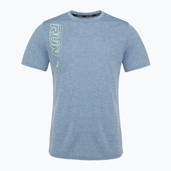 Koszulka do biegania męska Mizuno Core Run Tee. Niebieskie koszulki sportowe męskie Mizuno, m, bez wzorów, z materiału, bez kołnierzyka, bez ramiączek, do biegania. Za 77.99 zł.