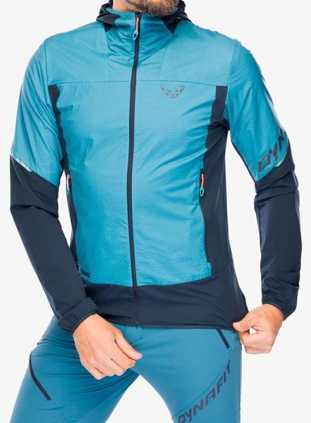 Kurtka polarowa męska Dynafit Traverse Alpha Hooded JKT. Niebieskie kurtki męskie Dynafit, m, bez wzorów, z materiału, bez kaptura. Za 844.30 zł.