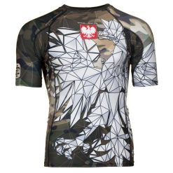 Koszulka Męska na siłownię rashguard MMA EXTREME HOBBY POLSKA CAMO. Brązowe koszulki sportowe męskie EXTREME HOBBY, m, bez wzorów, z bawełny, bez kołnierzyka, bez ramiączek, do biegania. Za 199.00 zł.