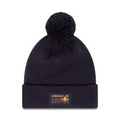 Maska z pomponem New Era Essential Red Bull F1. Niebieskie czapki i kapelusze męskie RED BULL, bez wzorów, sportowe. Za 129.99 zł.