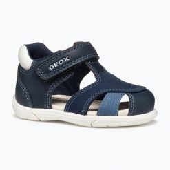 Sandały dziecięce Geox Zapito. Białe sandały chłopięce Geox, bez zapięcia. Za 214.00 zł.