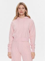 Guess Bluza Gj Logo V4RQ14 KC2W0 Różowy Regular Fit. Czerwone bluzy damskie Guess, s, z aplikacjami, z bawełny, bez kaptura. Za 289.99 zł.