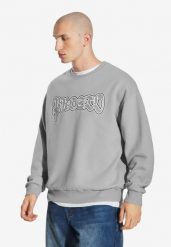 Bluza sportowa męska Prosto Graffiti Logo bez kaptura. Szare bluzy męskie Prosto., l, z aplikacjami, z bawełny, bez kaptura. Za 199.99 zł.