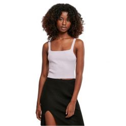 Damska krótka bluzka z dzianiny Urban Classics. Białe bluzki damskie Urban Classics, bez wzorów, z dzianiny, bez kołnierzyka, bez ramiączek. Za 168.00 zł.