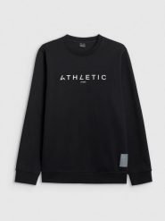 4F Bluza dresowa nierozpinana bez kaptura męska - czarna S. Czarne bluzy męskie 4f, m, bez wzorów, z dresówki, bez kaptura. Za 159.99 zł.