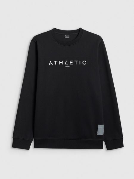 4F Bluza dresowa nierozpinana bez kaptura męska - czarna S. Czarne bluzy męskie 4f, m, bez wzorów, z dresówki, bez kaptura. Za 159.99 zł.