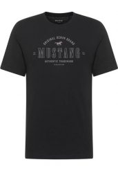 Męski T-Shirt Mustang Style Alex Black 1017999 4142. Czarne t-shirty męskie Mustang, m, bez wzorów, bez kołnierzyka. Za 79.99 zł.