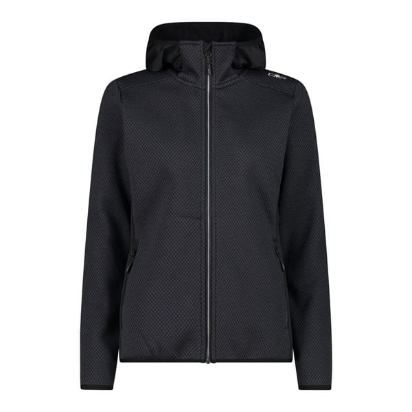 Bluza damska turystyczna CMP 34H2876. Czarne bluzy damskie CMP, bez wzorów, z polaru, bez kaptura. Za 249.99 zł.