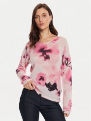 Tatuum Sweter Solo T2416.090B Różowy Regular Fit. Czerwone swetry damskie Tatuum, l, bez wzorów, z syntetyku, bez kołnierzyka, bez ramiączek, bez kaptura. Za 219.99 zł.