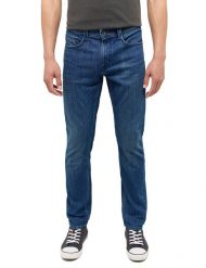 Męskie Spodnie Jeansowe Mustang Style Oregon Slim Denim Blue 1015507 5000 882. Niebieskie spodnie materiałowe męskie Mustang, l, bez wzorów, z denimu. Za 219.99 zł.