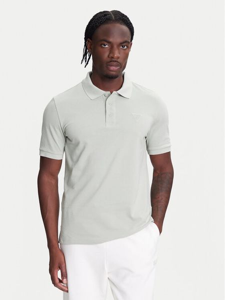 Guess Polo Z5YP02 K9WF1 Zielony Regular Fit. Zielone koszulki polo męskie Guess, m, z aplikacjami, z bawełny, bez ramiączek. Za 139.99 zł.