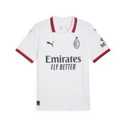 Męska koszulka wyjazdowa AC Milan 24/25 PUMA White. Białe koszulki sportowe męskie Puma, m, bez wzorów, bez kołnierzyka, bez ramiączek, do piłki nożnej. W wyprzedaży za 264.00 zł.