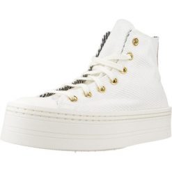 Buty CONVERSE CHUCK TAYLOR ALL STAR MODERN LIFT HI Biały. Białe trampki i tenisówki damskie Converse, bez wzorów, z tkaniny, retro, bez zapięcia. Za 290.99 zł.