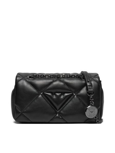 Emporio Armani Torebka Y3C041 YWJ8I 80001 Czarny. Czarne listonoszki damskie Emporio Armani, bez wzorów, ze skóry, bez dodatków. Za 999.99 zł.