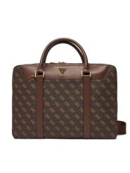 Guess Torba na laptopa Vezzola Smart HMEVZL P3138 Brązowy. Brązowe torby na laptopa męskie Guess, z aplikacjami, ze skóry. Za 449.99 zł.