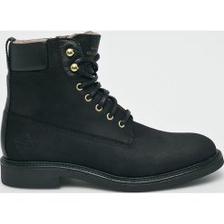 Gant - Botki Ashley. Czarne kozaki damskie GANT, z materiału, bez obcasa, na obcasie. W wyprzedaży za 569.90 zł.