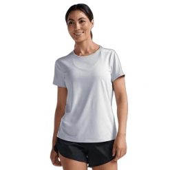 Damski jersey 2XU Aero. Szare koszulki sportowe damskie 2XU, bez wzorów, z jersey, bez kołnierzyka, bez ramiączek. Za 240.50 zł.
