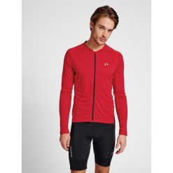 Koszulka z długim rękawem z pełnym zamkiem błyskawicznym Newline Core. Czerwone bluzy męskie Newline, z materiału, bez zapięcia, rowerowe. Za 335.00 zł.