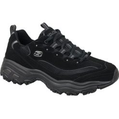 Buty sportowe Sneakersy męskie, Skechers D'Lites. Czarne buty sportowe męskie Skechers, z nubiku, bez zapięcia, trekkingowe. Za 339.99 zł.