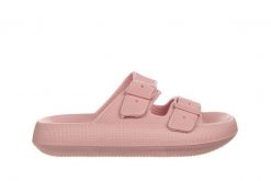 Klapki Laura Vita Nuon 08 Rose 202004, Różowy, Tworzywo - 37-38. Czerwone klapki damskie Laura Vita, bez wzorów, z materiału, eleganckie, bez obcasa. W wyprzedaży za 89.10 zł.