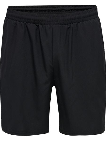 Szorty Hummel Move Grid. Czarne krótkie spodenki sportowe męskie Hummel, xl, bez wzorów, z elastanu, na fitness i siłownię. Za 194.50 zł.